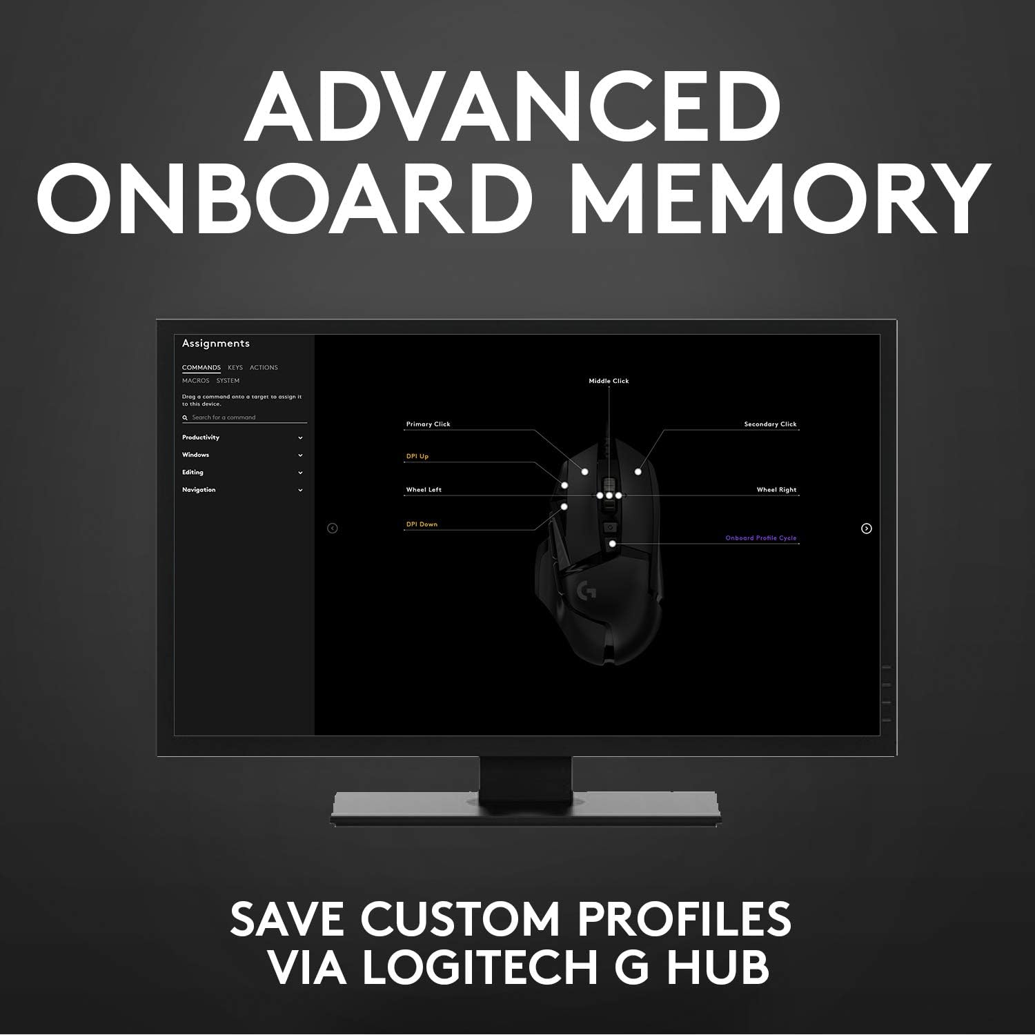 High-Performance Wired Gaming Mouse — HERO 25K Sensor, 25,600 DPI (PC/Mac Compatible, Black)