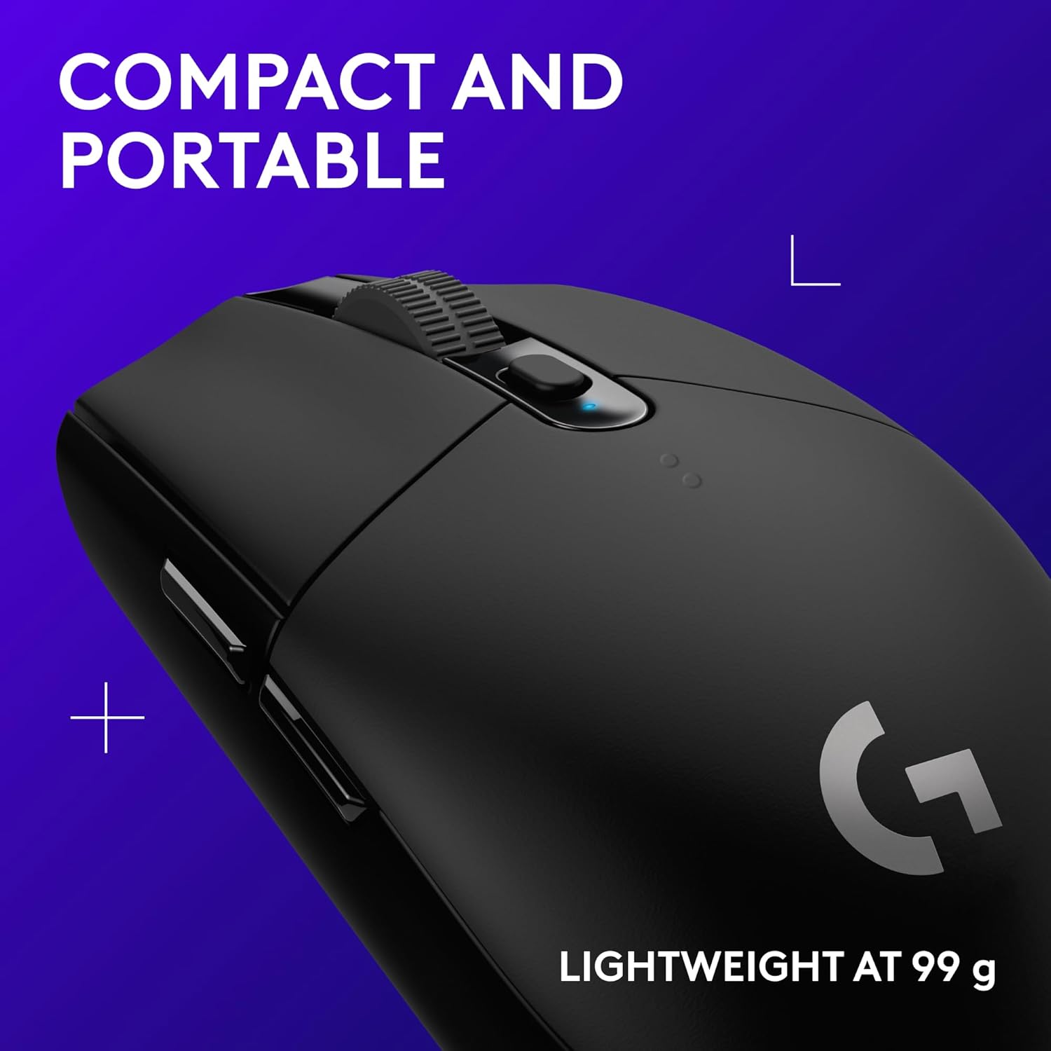 Wireless Gaming Mouse — HERO Sensor, 12,000 DPI, Lightweight Design — Black