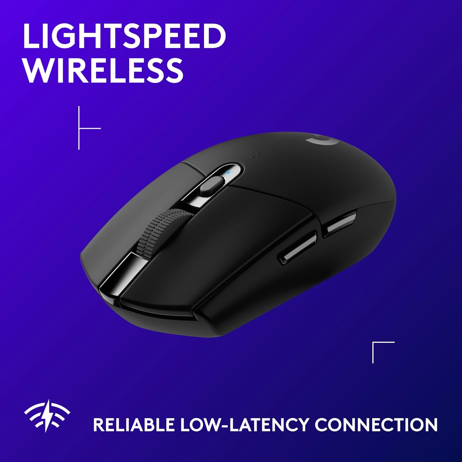Wireless Gaming Mouse — HERO Sensor, 12,000 DPI, Lightweight Design — Black