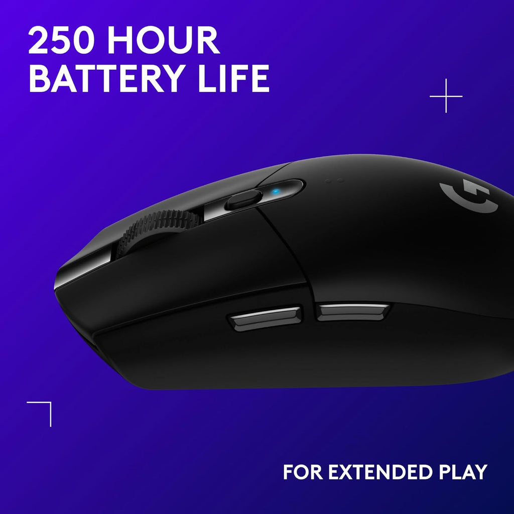 Wireless Gaming Mouse — HERO Sensor, 12,000 DPI, Lightweight Design — Black