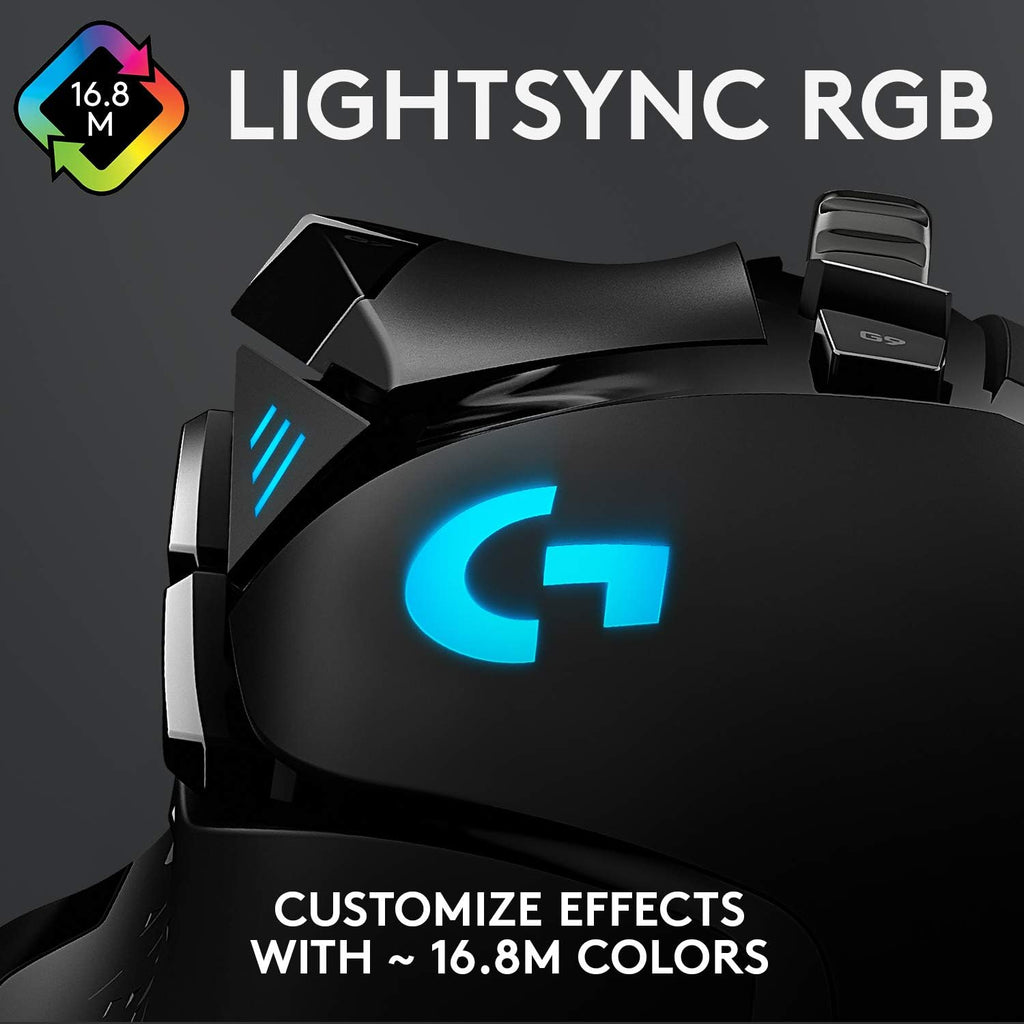 High-Performance Wired Gaming Mouse — HERO 25K Sensor, 25,600 DPI (PC/Mac Compatible, Black)