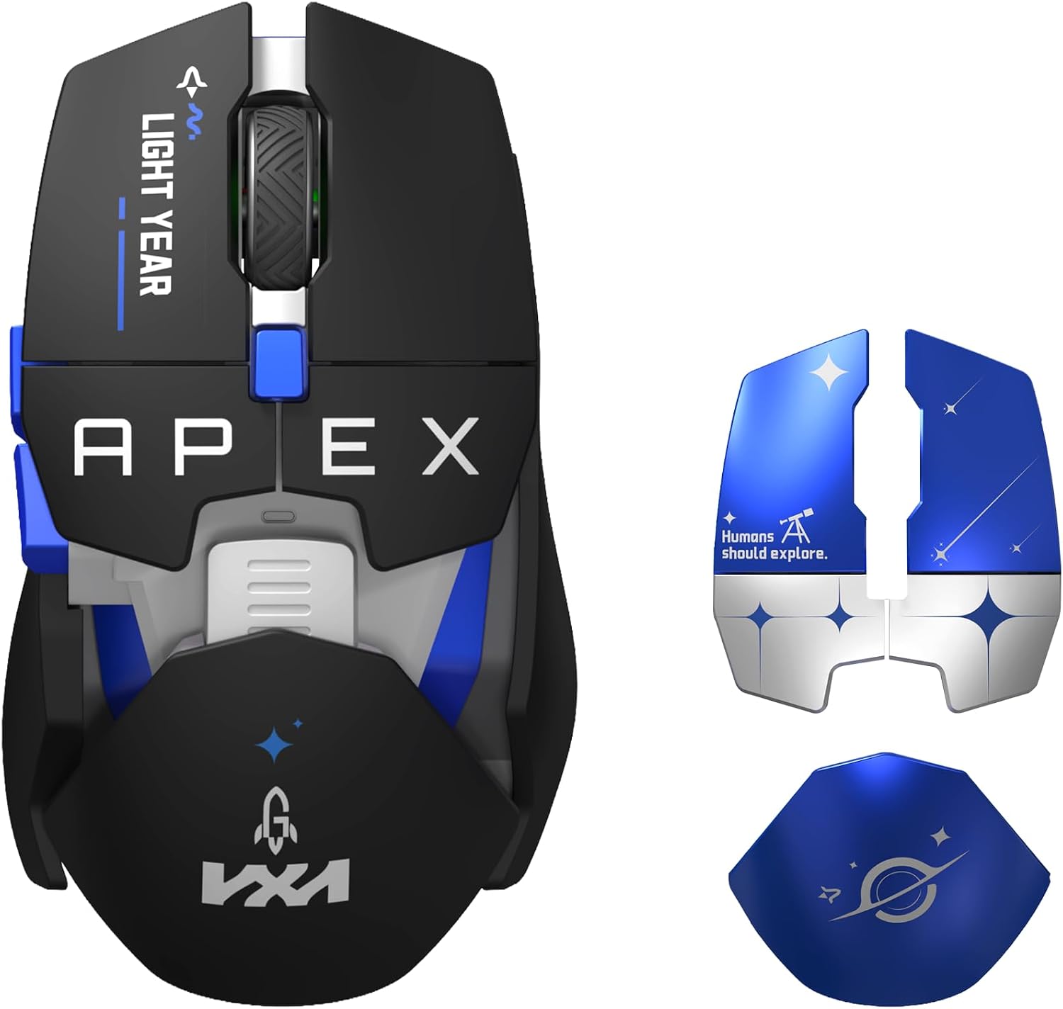 Tri-mode modular gaming mouse supporting dual-path 8000Hz polling rates.