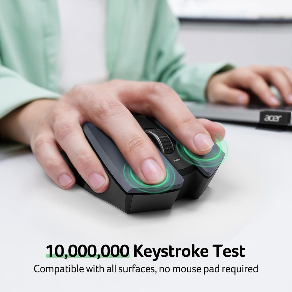 Wireless mouse for laptops—2.4GHz wireless mouse featuring 3-level DPI adjustment and a USB-A receiver.