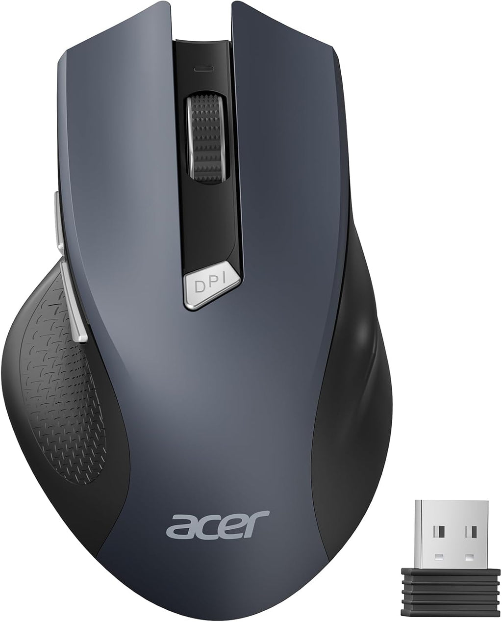 Wireless mouse for laptops—2.4GHz wireless mouse featuring 3-level DPI adjustment and a USB-A receiver.