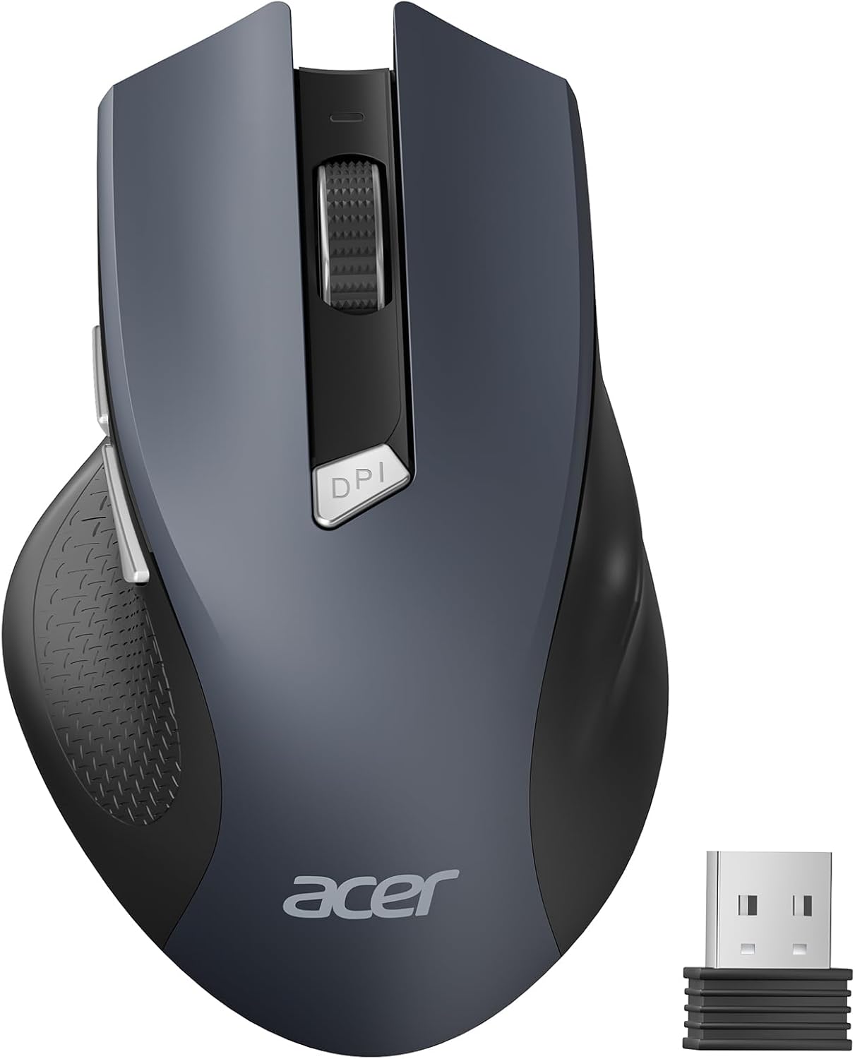 Wireless mouse for laptops—2.4GHz wireless mouse featuring 3-level DPI adjustment and a USB-A receiver.