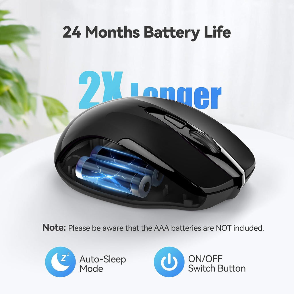 Wireless Mouse—Compatible with Laptops, Desktops, and Chromebooks