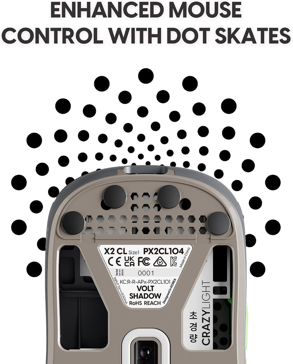 Wireless gaming mouse. Ultra-lightweight design, weighing only 35g (1.23 oz).