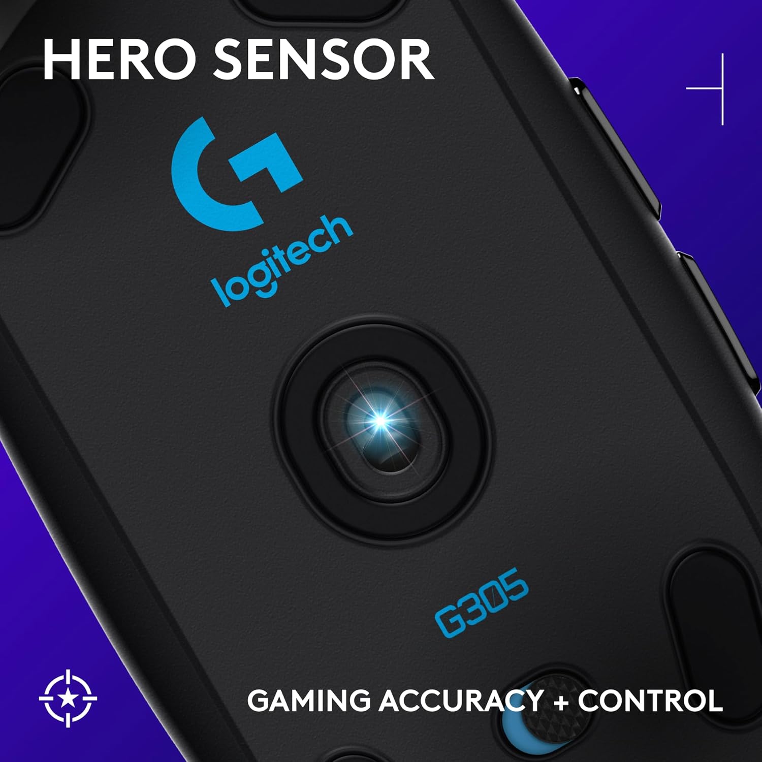 Wireless Gaming Mouse — HERO Sensor, 12,000 DPI, Lightweight Design — Black