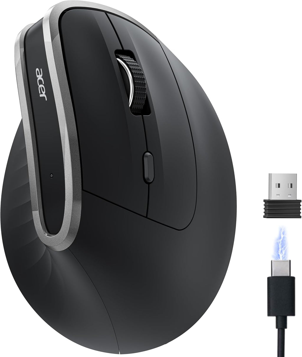 Wireless Ergonomic Mouse—Vertical Mouse for Office Use.