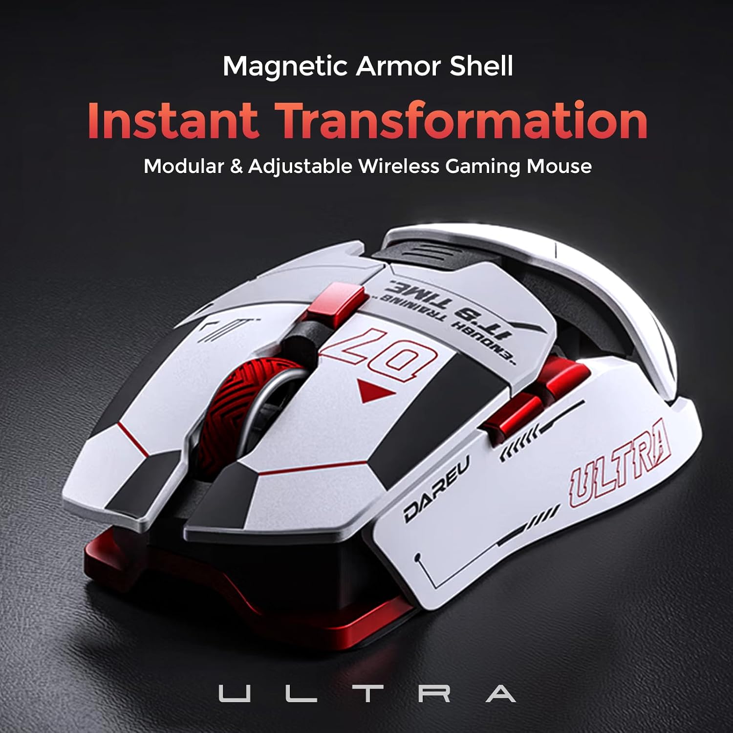 Tri-mode modular gaming mouse supporting dual-path 8000Hz polling rates.