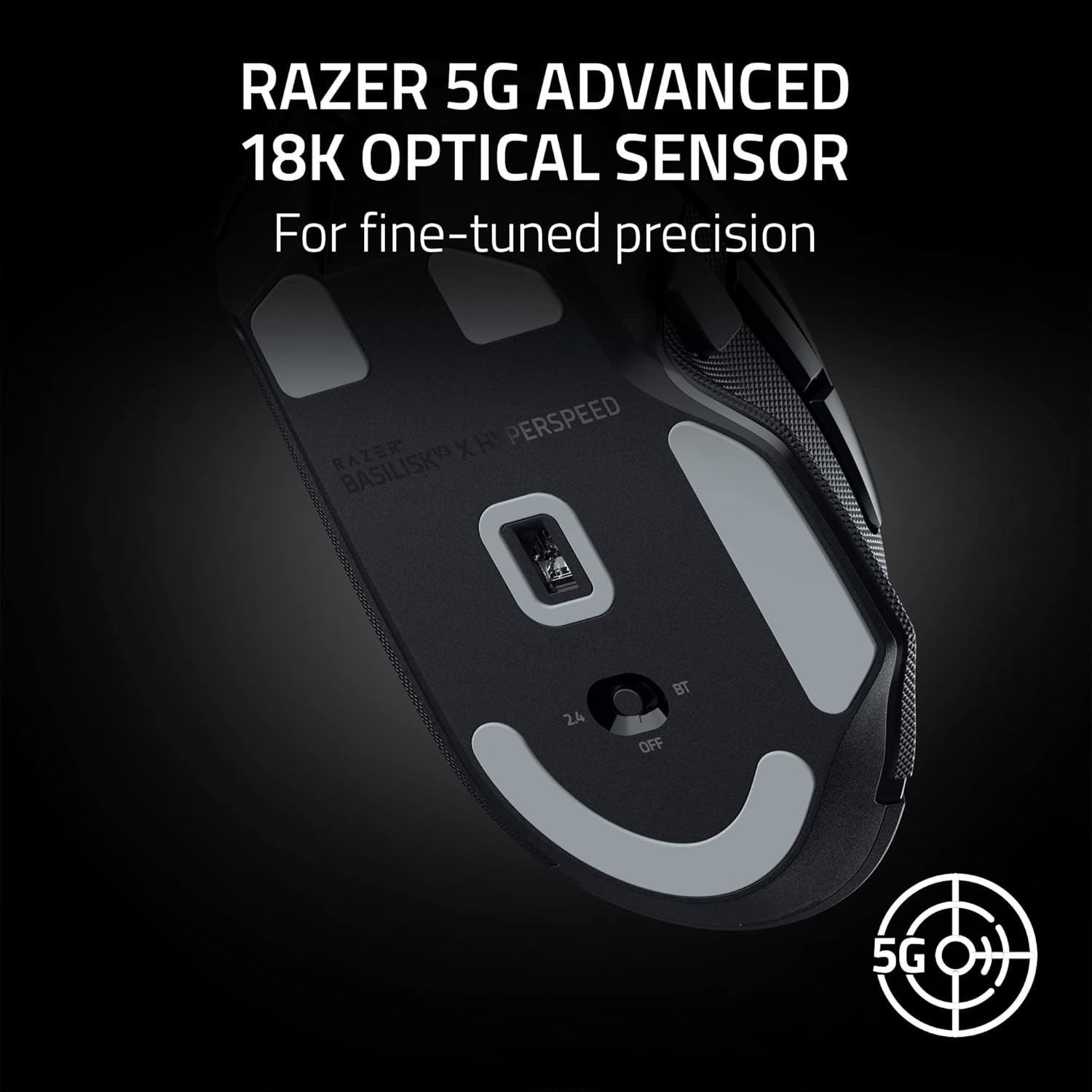 Razer Basilisk V3 X HyperSpeed Customizable Wireless Gaming Mouse
