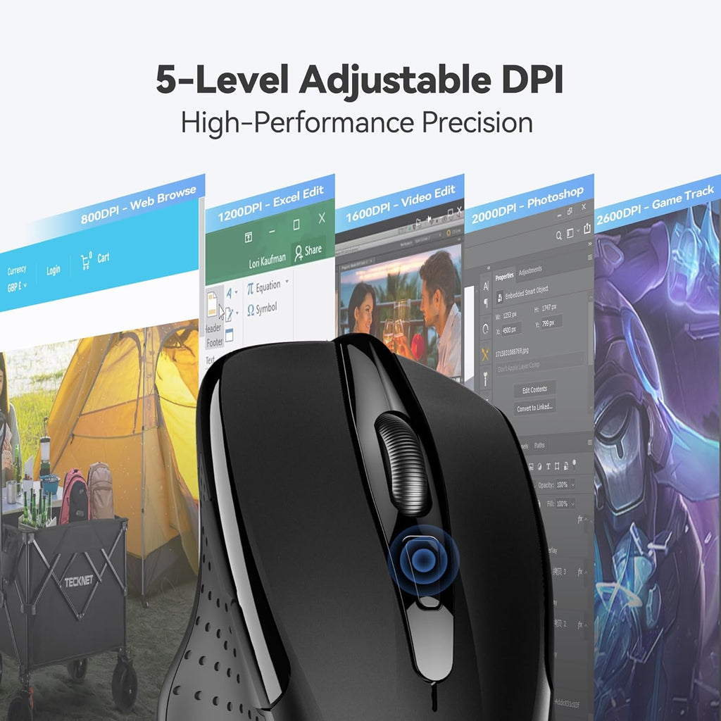 Wireless Mouse—Compatible with Laptops, Desktops, and Chromebooks