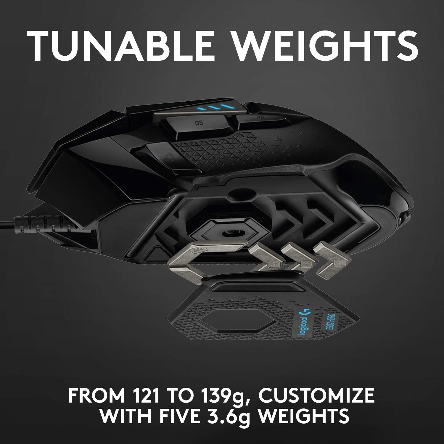 High-Performance Wired Gaming Mouse — HERO 25K Sensor, 25,600 DPI (PC/Mac Compatible, Black)
